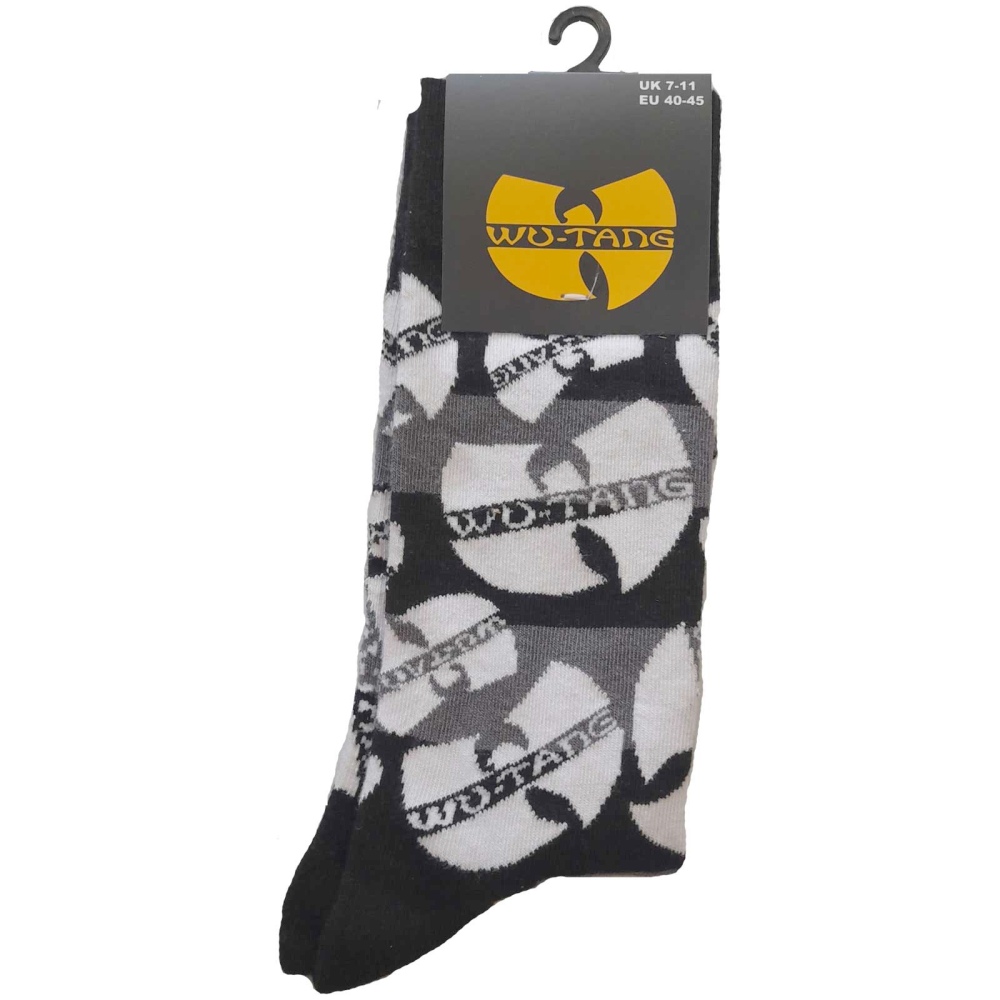 WuTang Clan - Logos Monochrome Socks - EU 40-45 - Grey/Black